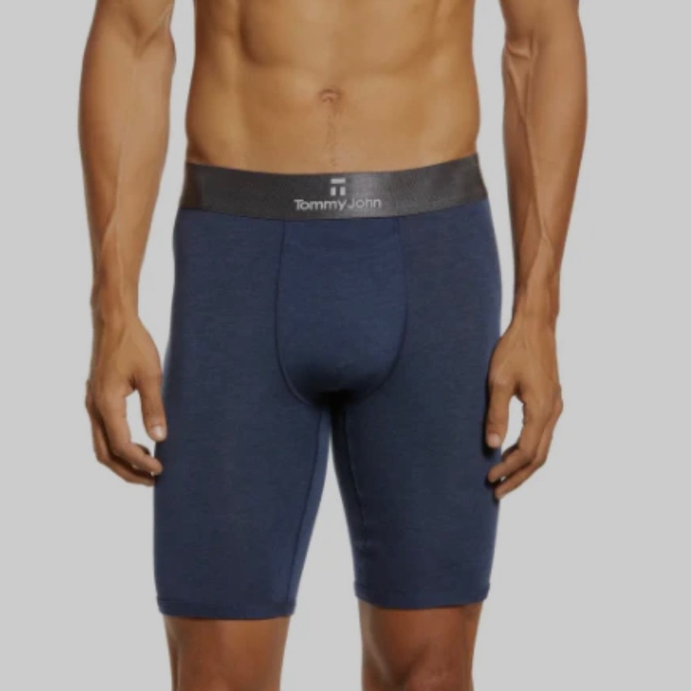 NWT Tommy John Navy Blue Titanium 8" Modal Second Skin Boxer Briefs
